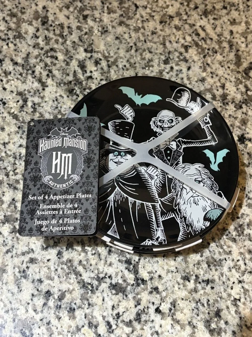 Disney Haunted Mansion Set Of 4 Appetizer Plates 6